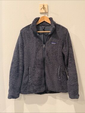 Patagonia Women's Los Gatos Charcoal Teddy High Pile Fleece Full-Zip Jacket L